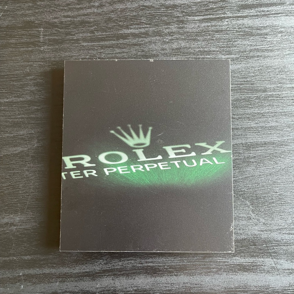 Official Rolex Green Marketing Display Metal Plaque